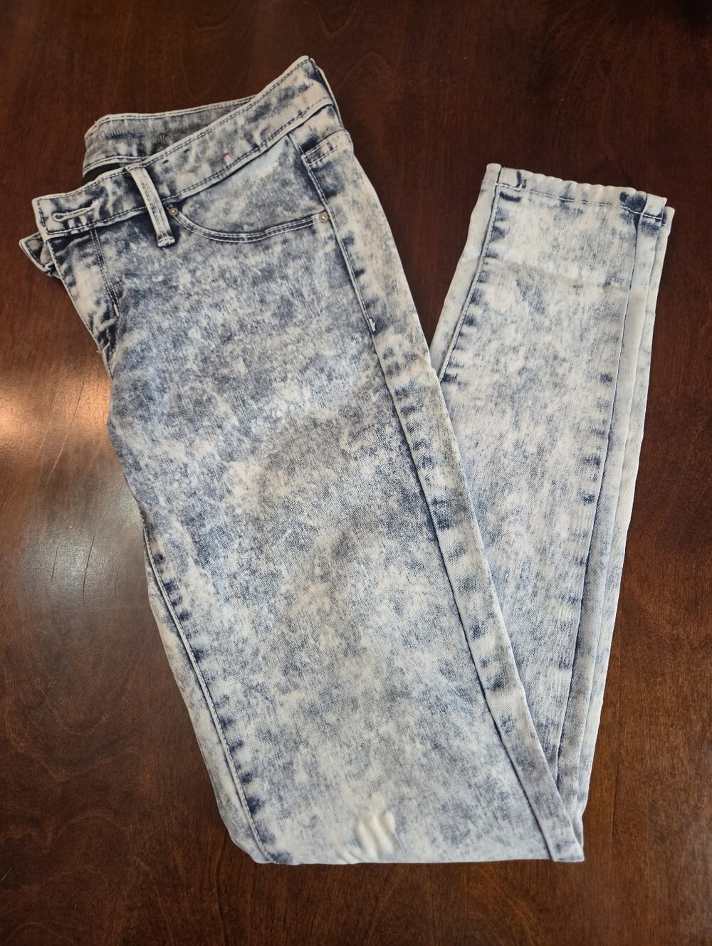 Acid-Wash Light Blue Mossimo Womens Skinny Jeans
